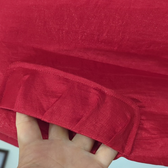 ALI MILES Shimmer Woven Round Collar 3/4 Sleeve Button-Front Jacket (2X) - Picture 3 of 8